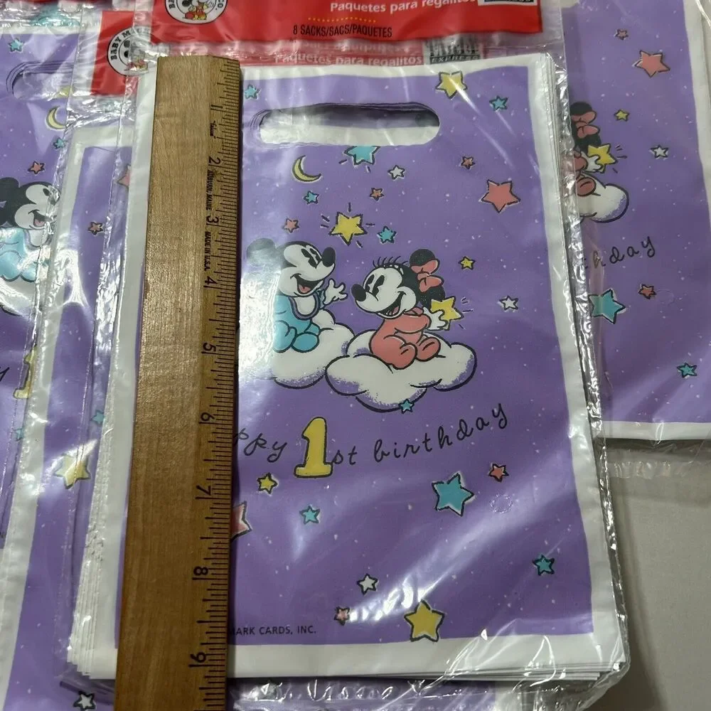 Vtg Baby Mickey Mouse Disney Hallmark Treat Sacks 48 Bag-6 New Sets-1st Birthday